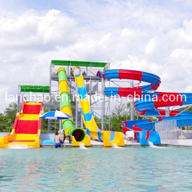 Rafting Spiral Water Slide & Rainbow Racer Slide for Aqua Park