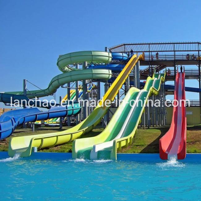 Water Park Swimming Pool Speed Slide Fiberglass Spiral Slide