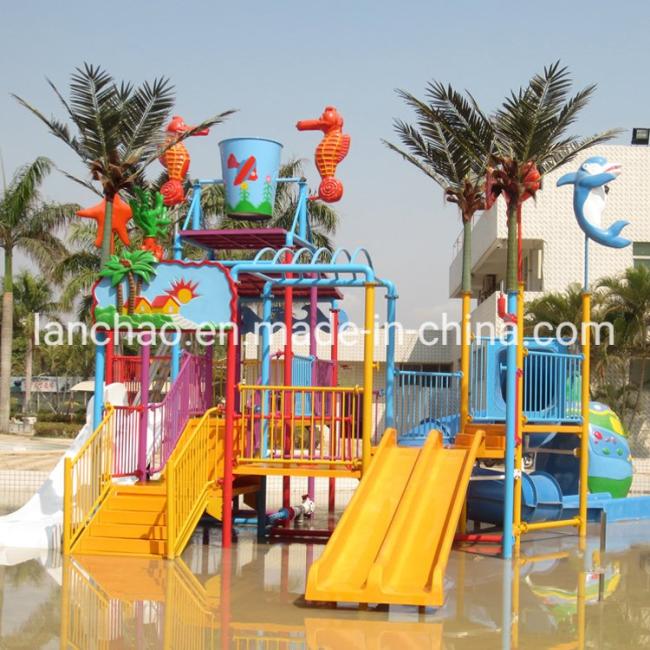 Water Park Fiberglass Equipment Water Play Pool House for Children