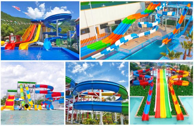 Family Water Park Playground with Fiberglass Slide for Fun