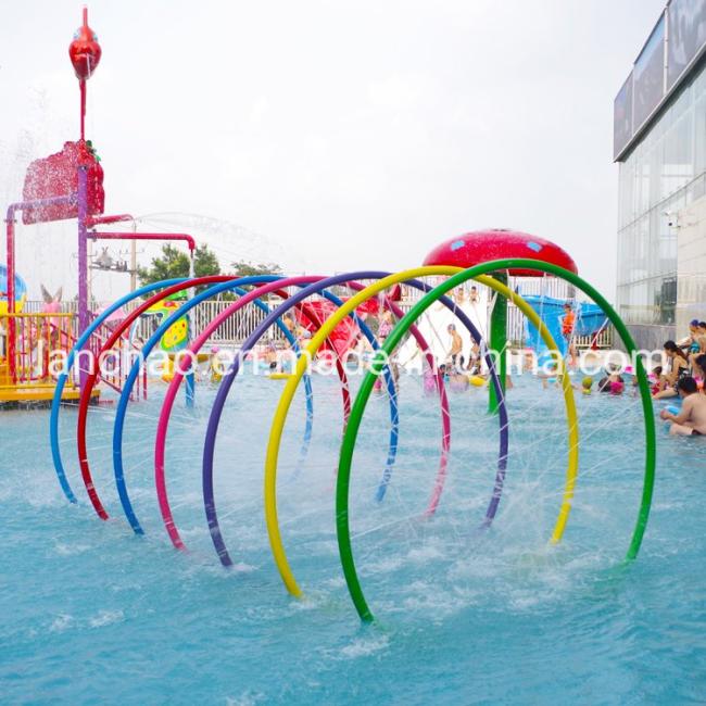 Swimming Pool Aqua Water Park Fiberglass Rianbow Slide