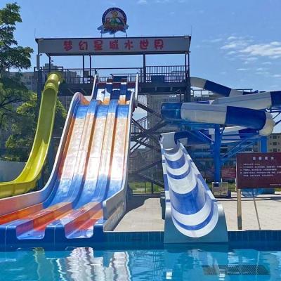 China Open Fiberglass Spiral Water Slide Spiral Tube For Water Theme Park for sale