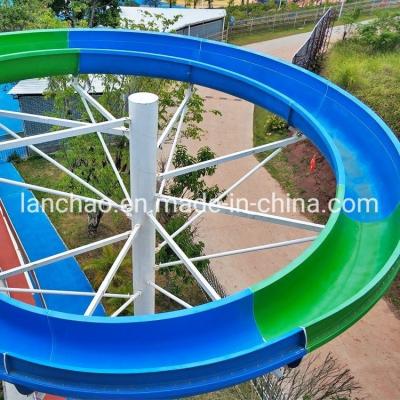 China Outdoor Fiberglass Super Open Spiral Slide  For Amusement Park for sale