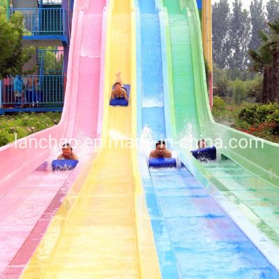 China Aquatic  Rainbow Water Slide Recreation Park Water Slides for sale