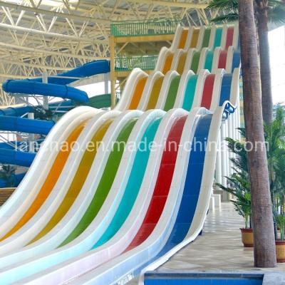 China Fiberglass Rainbow Water Slide High Speed Racing Water For Aqua Park for sale