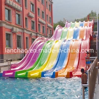 China Fiberglass Racer Rainbow Water Slide Equipment For Amusement Park for sale