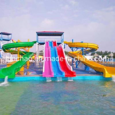 China Water Park Design Rainbow Spiral Slide Fiberglass Hot DIP Galvanizing for sale