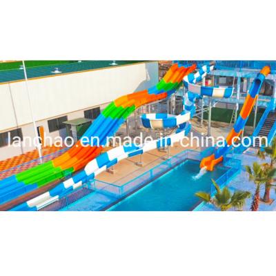 China Racing Swimming Pool Water Slide Fiberglass Park Spiral Slide Tube for sale