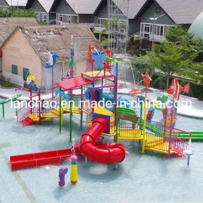 China                  Amusement Water Park Playground Equipment with Kids Water Splash Slide              for sale