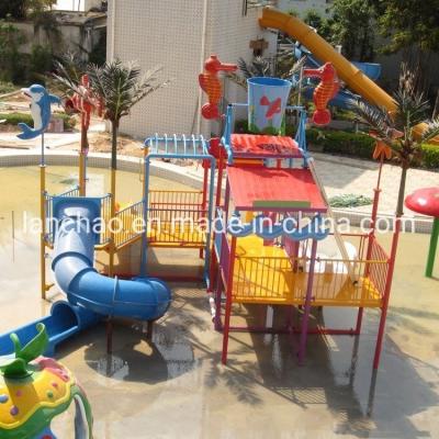 China Mini Fiberglass Splash Water Playground Water House For Aqua Park for sale