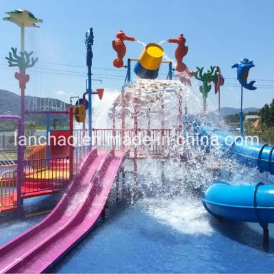 China ISO9001 Splash Park Playground Equipment With Straight Slide for sale