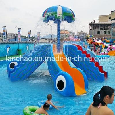 China Hot Multicolor Water Park Splash Pad Mini Fiberglalss Octopus Water Slide for sale