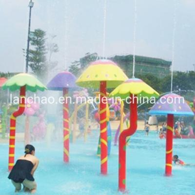 China                  Colored Mushroom Fiberglass Water Park Spray Games              for sale