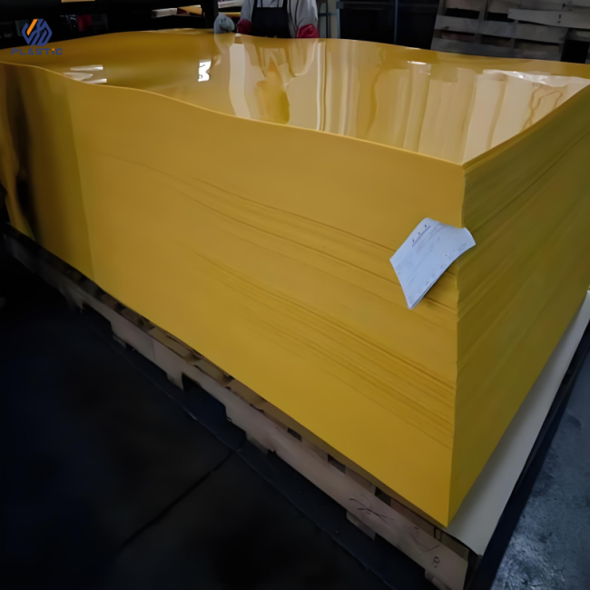 Final packaging of acrylic sheets ready for shipment