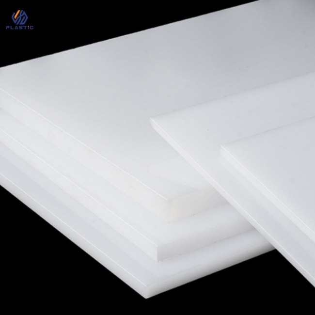White acrylic sheet product display showing various applications