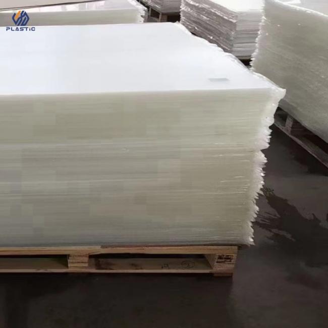 Acrylic sheets securely packed on pallets for shipping