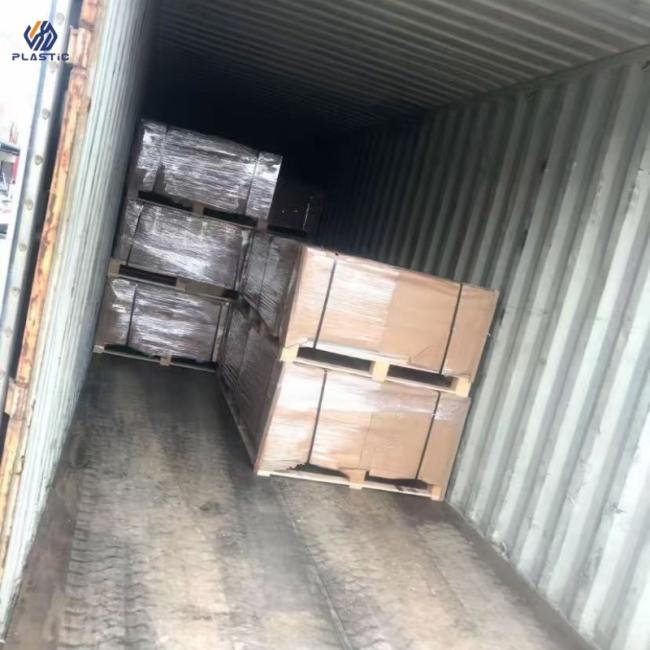 Packaged acrylic sheets ready for international shipment