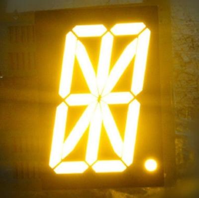 China Yellow Single Digit LED 16 Segment Display 140mcd For gas station digital indicators for sale