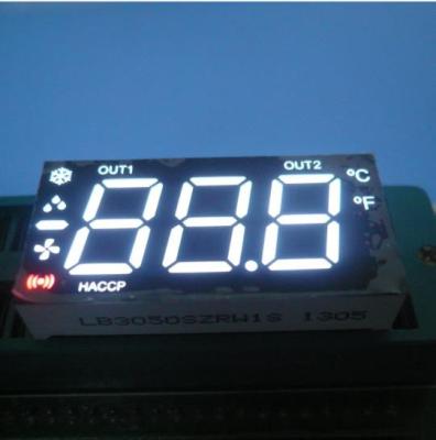 China Multiplexed Triple Digit Seven Segment LED Display Ultra White For Heating / Cooling Control for sale