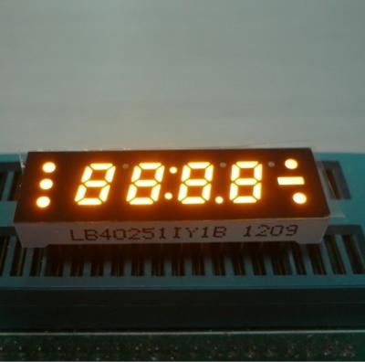 China 0.25 Inch Yellow Four Digit 7 Segment LED Clock Display , Small Current Drive for sale