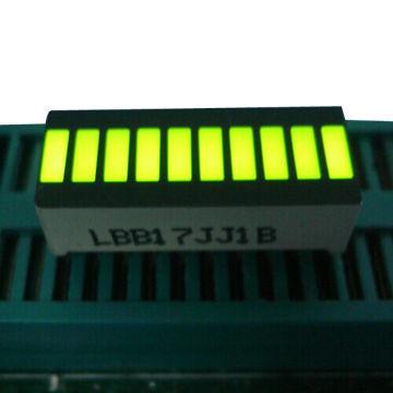Chine Le guide optique du jaune 10 LED, le grand segment 10 a mené l'affichage 25,4 x 10,1 x 7.9mm à vendre