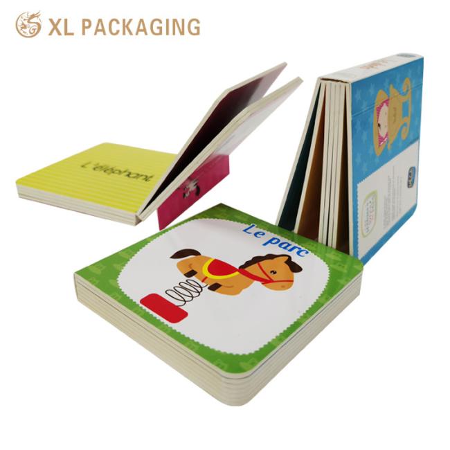 Custom children's board book sample showing vibrant illustrations and durable construction