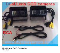 China RCA NTSC Waterproof IP67 Dual lens car camera for bus truck caravan Crane Heavy Equipments for sale