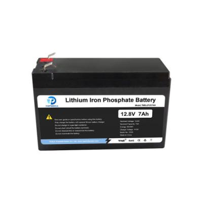 China Aprobación CE de la batería LiFePO4 de 7Ah de 12V de 12,8V de litio y hierro fosfato en venta