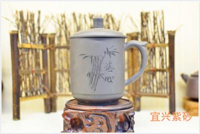 China Personalized Yixing Zisha Teapot Handmade Purple Clay Tea Cup Black Color for sale