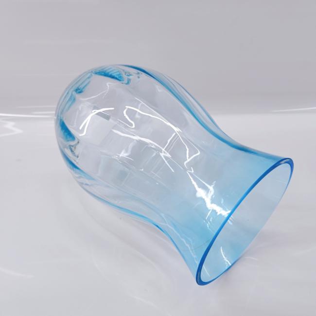 Glass vase in decorative setting showing stability and design