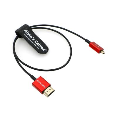 Cina Alvin'S Cables 8K 2.1 HDMI Cable Micro HDMI To HDMI Cable Ultra Thin 48Gbps High Speed For Atomos-Ninja-V 4K-60P Record in vendita