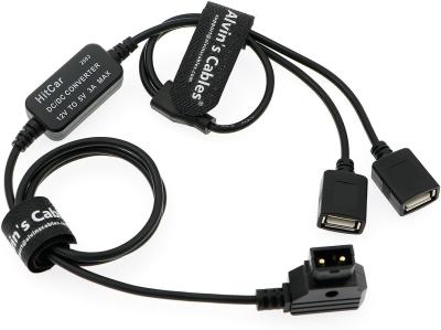 中国 D-tap Male to Dual USB Female Port 5V 2A Power Cable Converter Adapter for Anton V-Mount Gold Mount Battery 販売のため
