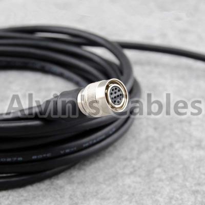 China Power I/O Cat6 M12 Cable Assembly HRS 12 Pin Hirose Female Open Twisted For Basler Camera GigE 3m for sale