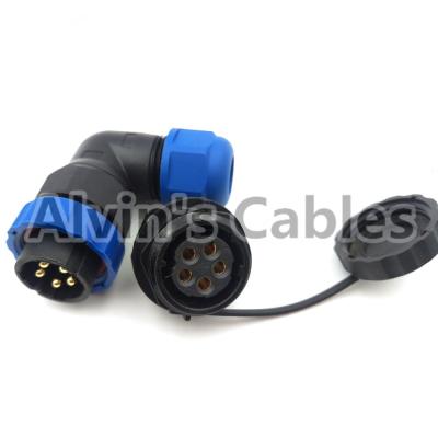 Chine De SD20 connecteur femelle de prise de cables connecteur électriques de Pin MERCI ZM 2-12 coude de 90 degrés à vendre