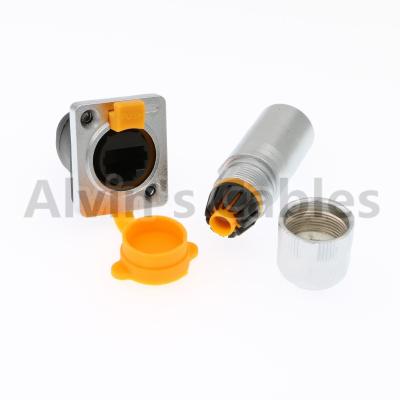 China Metal Round Waterproof RJ45 Connector IP65 Environmentally Friendly Materials for sale
