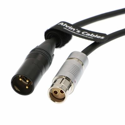 China Custom Length Arri Power Cable Fischer 2 Pin Female Plug To Original XLR 3 pin Male for sale