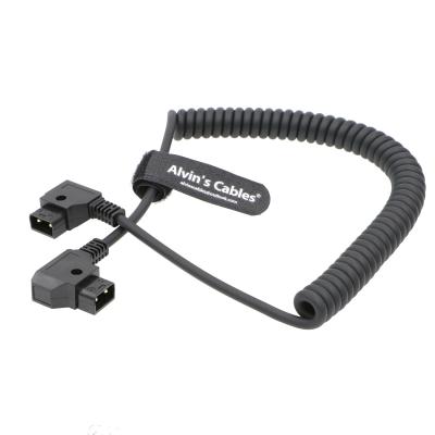 China D- Tap Male To Dtap Male Coiled Extension Cable For DSLR Rig Battery for sale