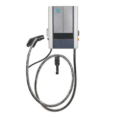 China 15kW 20KW 30KW Power Adjustable WallBox DC EV Charging Stations HD Glass Touchable Screen Pole Optional for sale