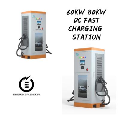 China 60KW 80KW 120KW 180KW 240KW Optional Adjustable CCS2 DC EV Charging Station For Commercial Use for sale