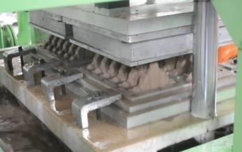 China 2 Molds Forming Egg Tray Paper Carton Making Machine Computer Control for sale