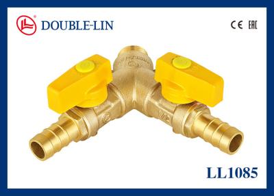 China Male X Double Hose Connector HPB 57-3 Two Way Gas Valve for sale
