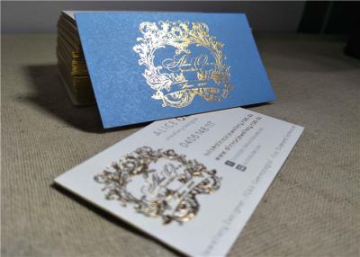 China Custom Printable Custom Gold Foil Business Cards 0.7mm Thickness For Exhibition for sale