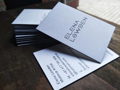 China Premium Letterpress Painted Edge Business Cards , Construction Business Cards for sale