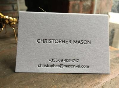 China Double Sided Letterpress Business Cards for sale