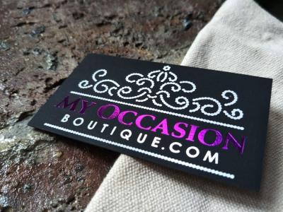 China High Class Customized Pink Foil And White Foil Business Card for sale