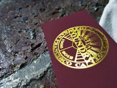 China Shining Gold Foil Stamped Business Card On High Quality Red Velvet Touch Paper for sale