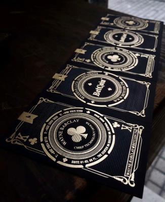 Китай Подгонянная фольга Дебоссед золота горячая штемпелюя карту имени бумаги бархата Брауна визитной карточки продается