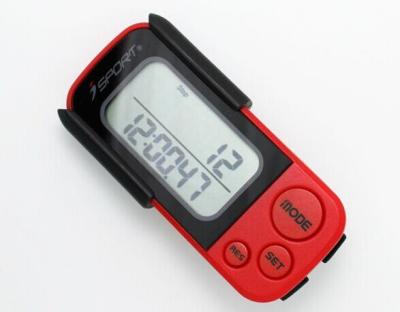 China PD-7006 3D Sensor Pedometer Walking 3D Pedometer Fitness Calorie Monitor Red+Black for sale