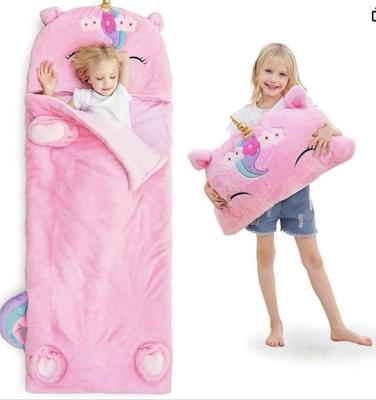 China Winter Gift Plush  Kids Unicorn Sleeping Bag For Ages 3 4 5 6 7 8 Child Teen for sale