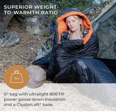 China 0°F Lightweight Sleeping Bag , Goose Down 800 FP 4 Season Sleeping Bags For Adults for sale